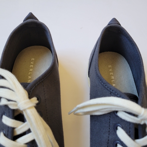 Everlane Forever Sneakers Blue & Cream Lace-Up Unisex Women US 9/Men US 7 - Picture 7 of 10